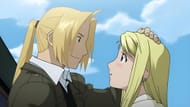 A still of Winry and Elric (Image via Studio Bones)