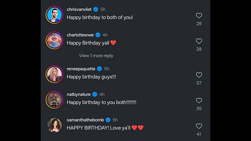 Stars from the wrestling world wish Randy and Kim a Happy Birthday (Image via Instagram)