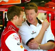 Kasey Kahne with Bill Elliott before the 2004 Carolina Dodge Dealers 400 in Darlington. Source: Getty