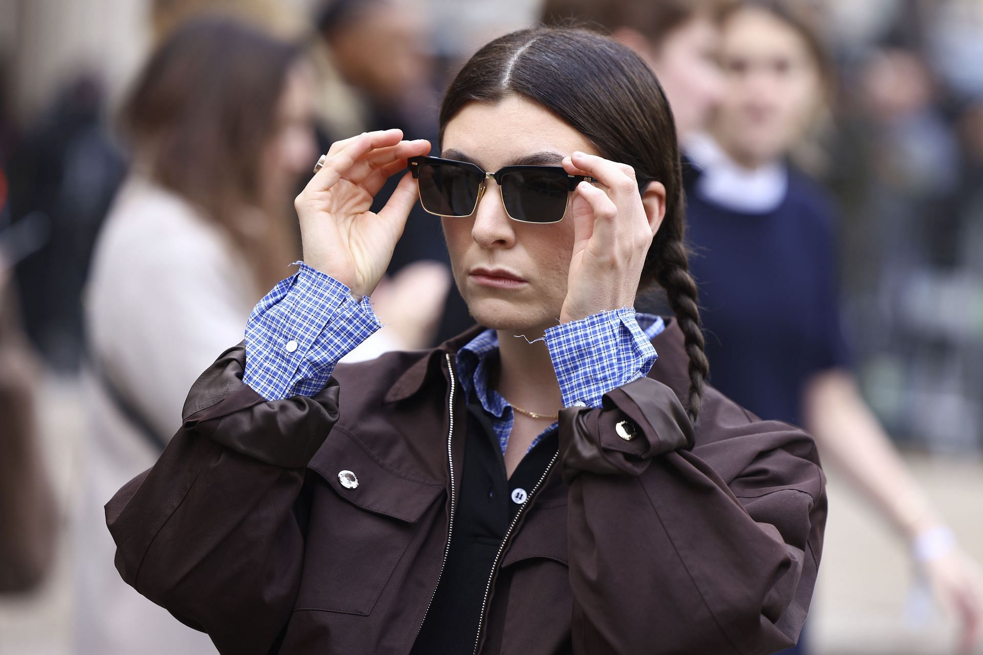 Miu Miu : Outside - Paris Fashion Week - Womenswear Fall/Winter 2024-2025 - Source: Getty