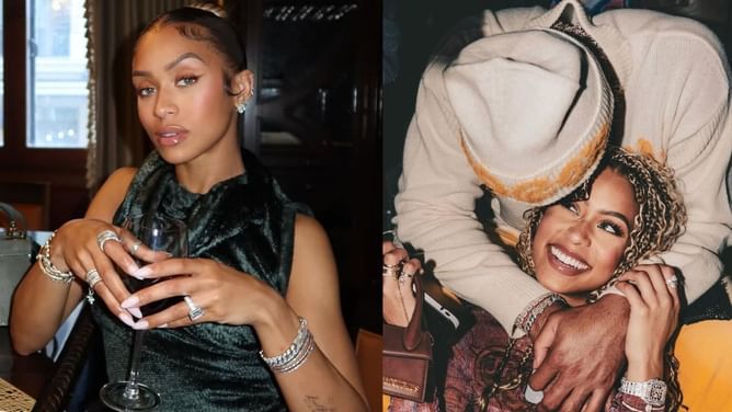 Deshaun Watson gets flirty with fiancée Jilly Anais as she rocks LBD while flashing $2,500,000 engagement ring