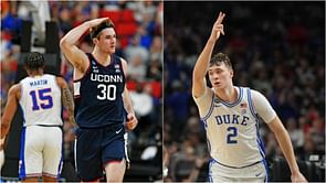 UConn’s Liam McNeeley drops 2-word reaction to Cooper Flagg’s farewell message to Duke fans