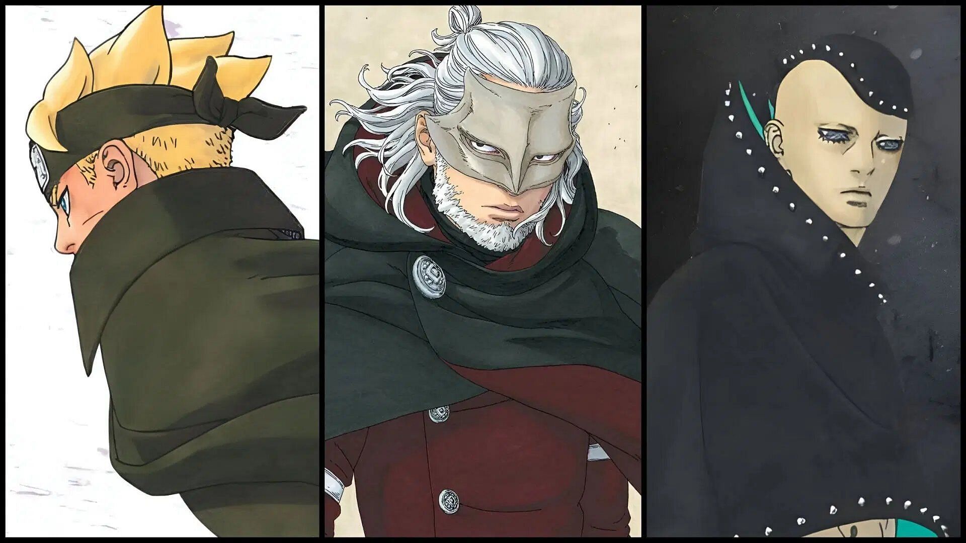 The protagonist, Kashin Koji, and Jura as seen in the manga (Image via Shueisha).