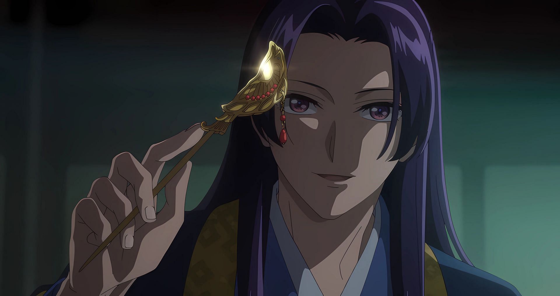 Jinshi confiscating the head lady-in-waiting&#039;s hairpin (Image via Toho Animation Studio and OLM)