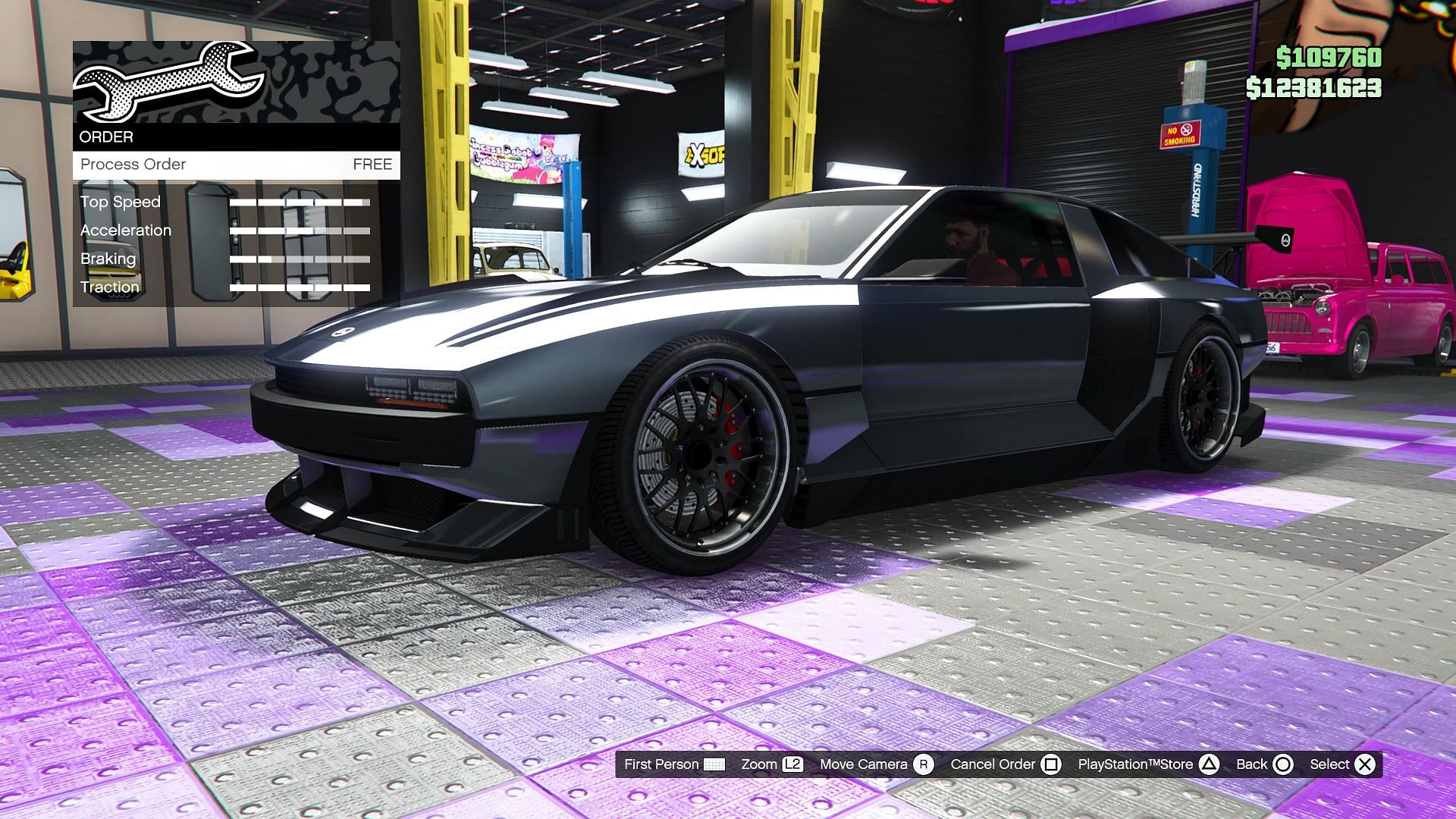 Process the order to apply the custom license plate on your vehicle (Image via Rockstar Games)