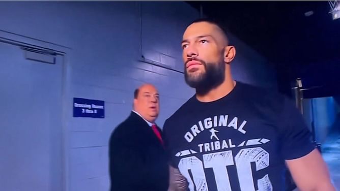 Roman Reigns walks away from Paul Heyman