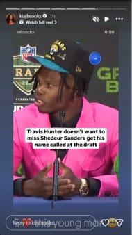 Flau'jae Johnson's mom reacts to Hunter's gesture towards Sanders | @kiajbrooks/ig