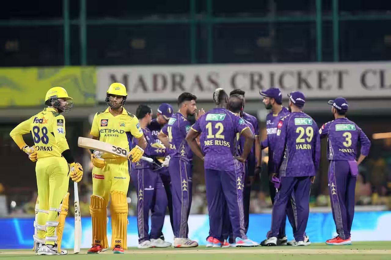 CSK were 31/2 after the powerplay in their IPL 2025 clash against KKR. [P/C: iplt20.com]