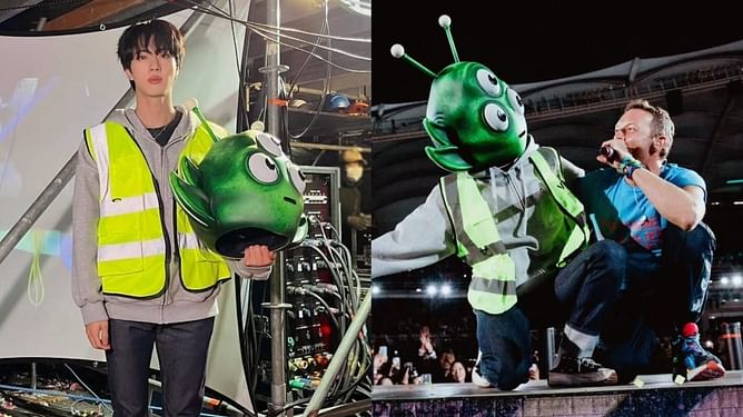 "I love this part"- Fans react as BTS' Jin disguises himself as the 2nd alien during Lightclub at Coldplay's latest concert