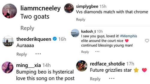 Images via comments of the Curtis Givens' Instagram post.