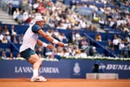 Rune in action at the Barcelona Open 2025 - Source: Getty