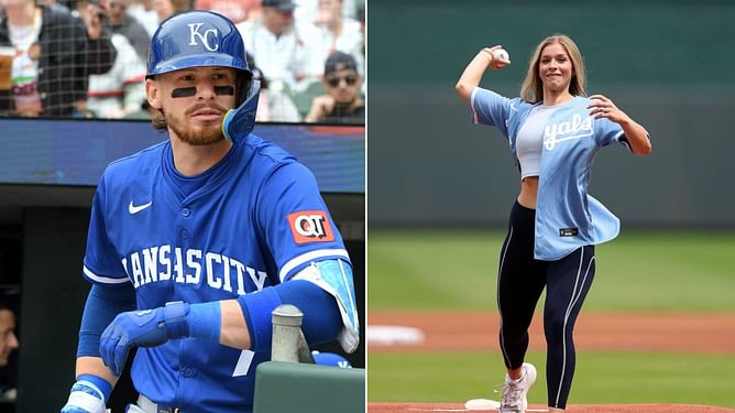 Bobby Witt Jr. sends 1-word verdict on wife Maggie's first pitch for Royals