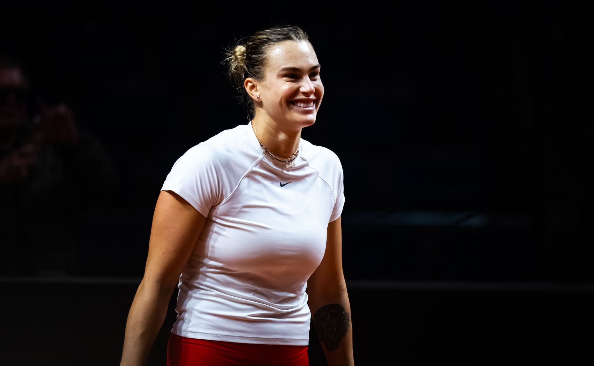 Aryna Sabalenka at the Porsche Tennis Grand Prix 2025. (Photo: Getty)