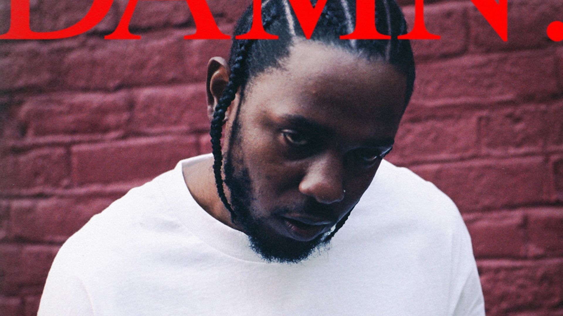 The official cover art for Kendrick Lamar's fourth studio album 'DAMN.' (Image via Spotify)