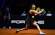 Elise Mertens at the Porsche Tennis Grand Prix 2025. (Photo: Getty)