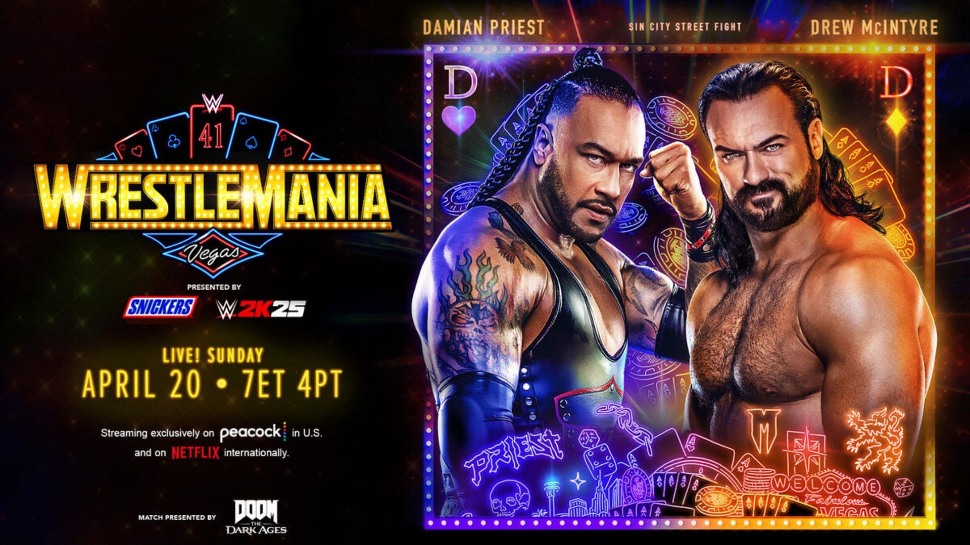 Damian Priest and Damian Priest will compete at WrestleMania 41 (Image credit: WWE.com)
