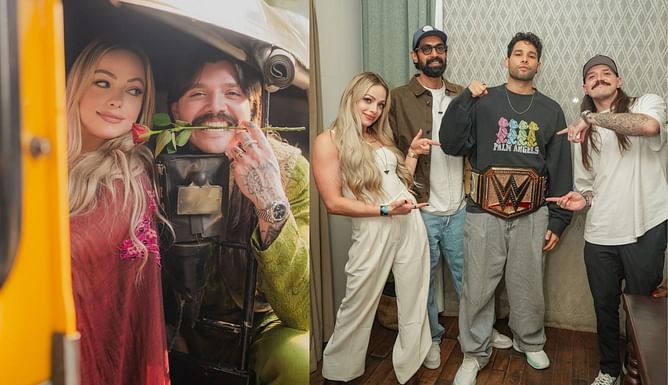 WWE सुपरस्टार और उनकी प्रेमिका की लोकप्रिय भारतीय एक्टर्स से हुई खास मुलाकात, सामने आई जबरदस्त फोटो