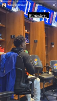 Hunter Dickinson posts with AJ Storr on his IG story (image credit: instagram/hunter.dickinson1)