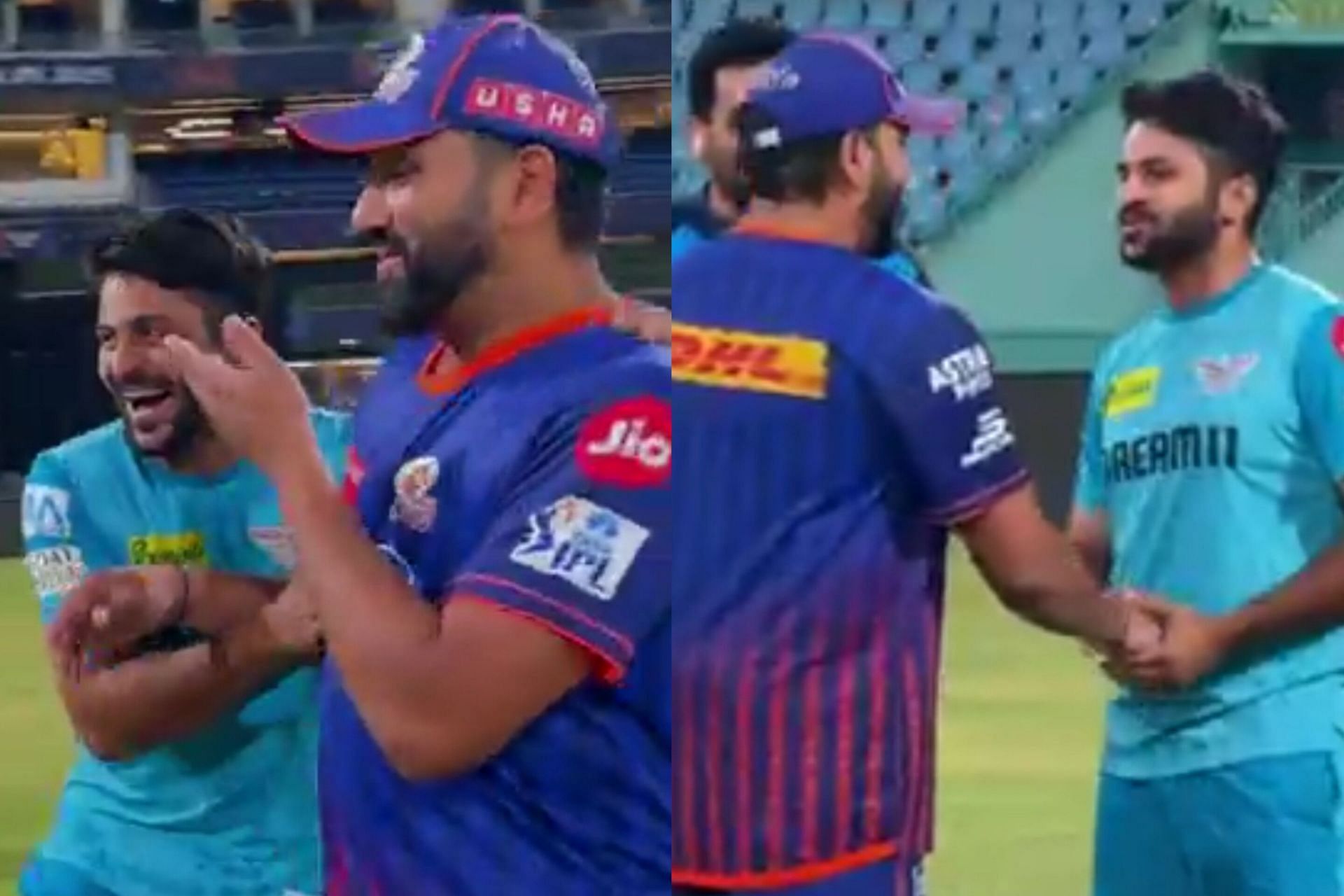 Rohit Sharma and Shardul Thakur (Image via X-@mipaltan)