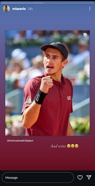 Matteo Arnaldi's girlfriend on Instagram