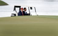 President Trump Arrives At Trump National Golf Course In Doral, FL (via Getty)