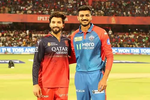 Rajat Patidar (left) has lost the toss in all three IPL 2025 games in Bengaluru. [P/C: iplt20.com]