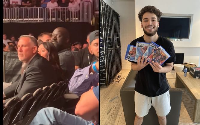 Shaquille O'Neal seemingly threatens to beat up Adin Ross at UFC 314