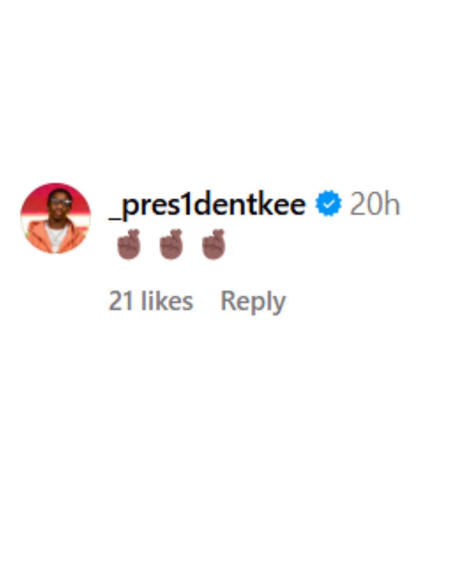 Keelon Russell reacts as Alabama&#039;s Labaron Philon declares for the 2025 NBA Draft via Instagram.