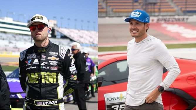 HMS duo Kyle Larson & William Byron spend NASCAR off week golfing