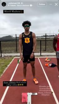 Screenshot of Christian Coleman's Instagram Story/ Source: Instagram/ @_coleman2