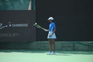 Maaya Rajeshwaran in action ahead of the 2025 Billie Jean King Cup (Image credits: Billie Jean King Cup's PR Team)