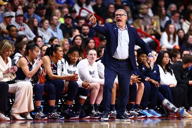 $18M worth Geno Auriemma and UConn stars strike a pose ahead of Final Four