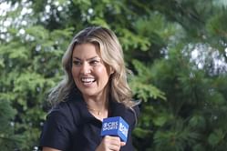 Amanda Balionis enjoys her day after a hectic weekend at the Zurich Classic