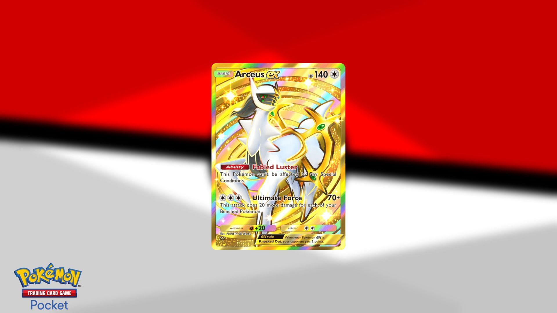 Golden Crown Arceus ex in Pokemon TCG Pocket (Image via The Pokemon Company)