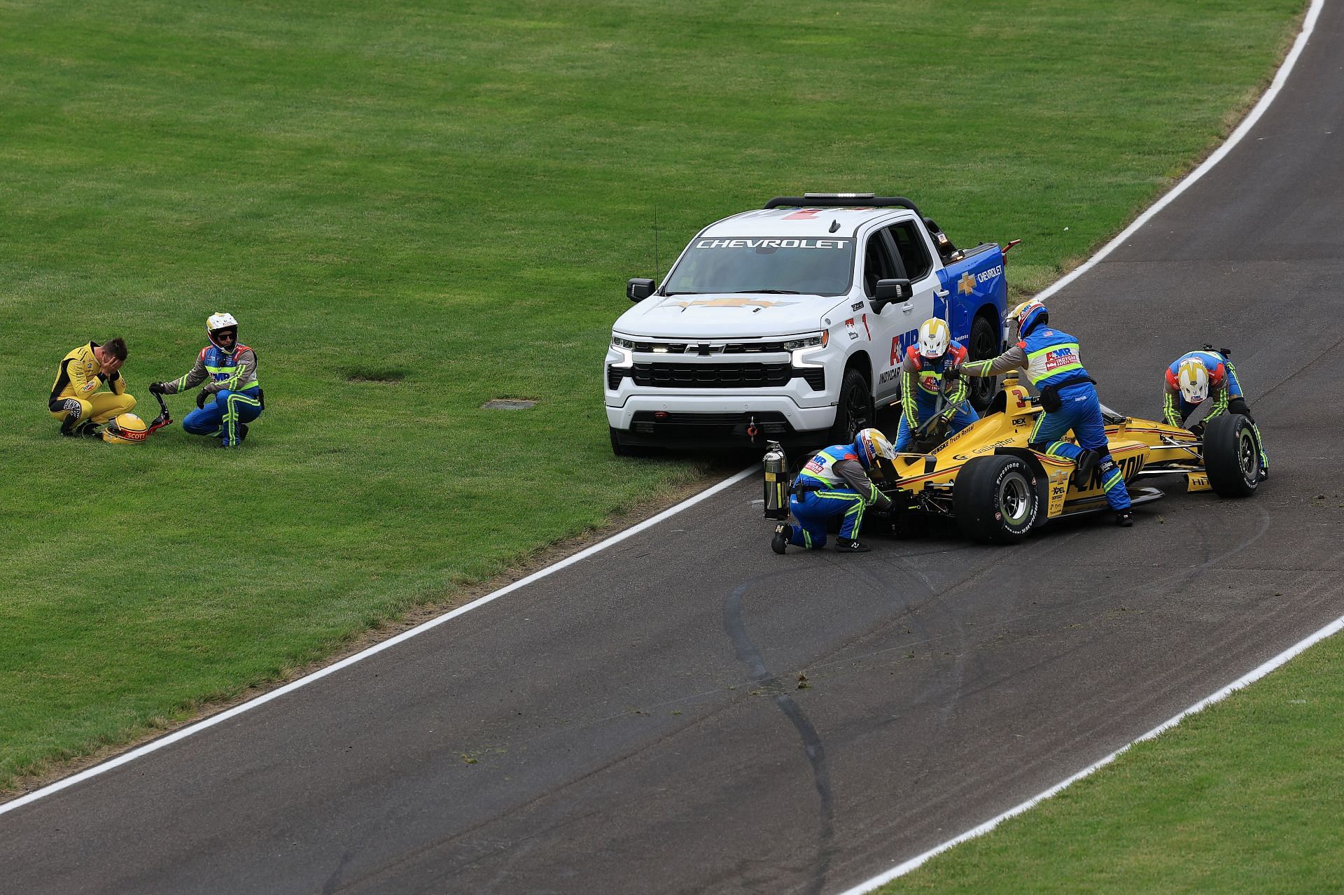 Scott McLaughlin after crashing out on pace lap ahead of the Indy 500 - Source: Getty