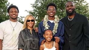 "Had absolutely no reason to do this": Fans react as LeBron James seemingly draws attention at Bryce James' graduation with bizarre noise