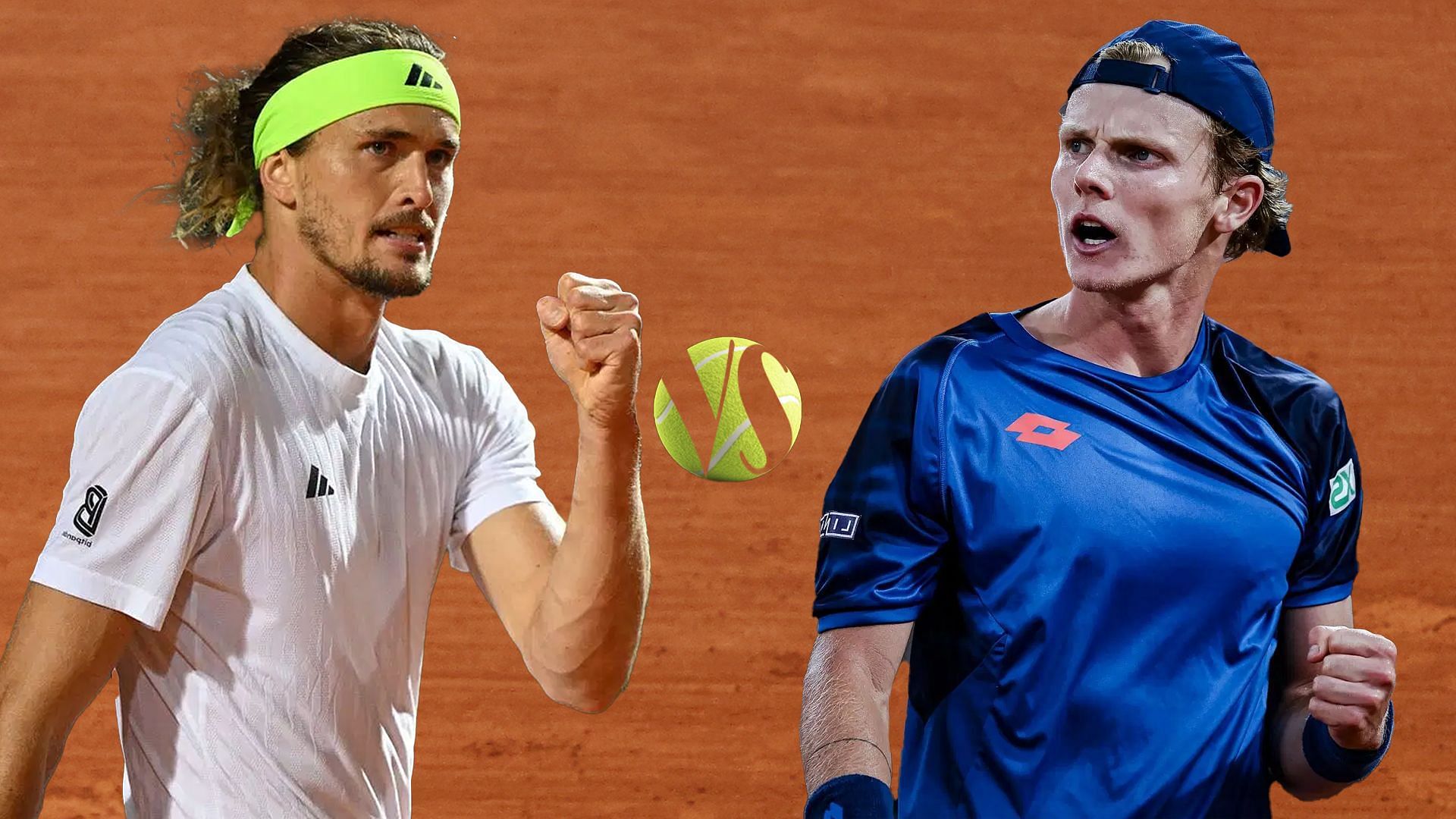 Alexander Zverev (L); Jesper De Jong (R) - Source: Getty