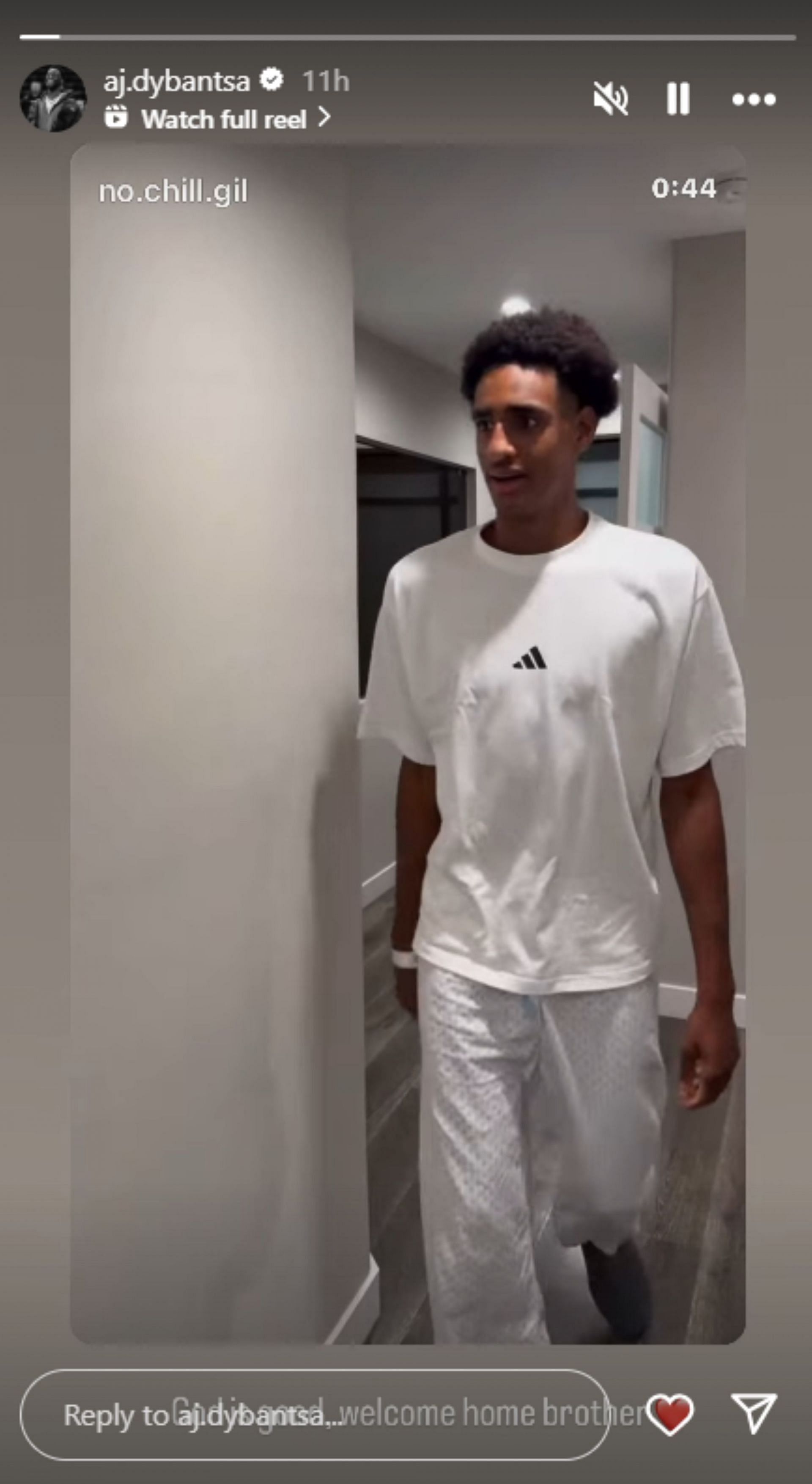 AJ Dybantsa shares a warm message for Gilbert Arenas&#039; son Alijah Arenas as he makes a safe recovery following Tesla car crash (Image: IG/aj.dybantsa)