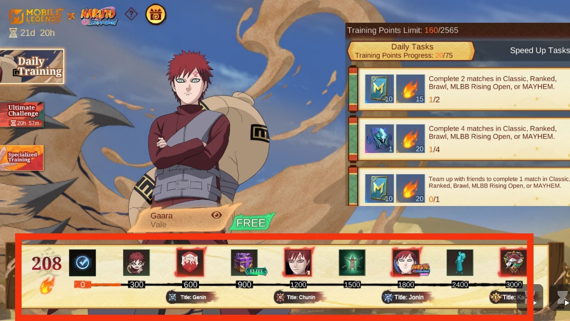 All the rewards in the reward progression path of the event (Image via Moonton Games)