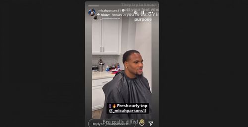 Micah Parsons switches up his look with a new haircut during Cowboys OTAs/@_micahparsons11