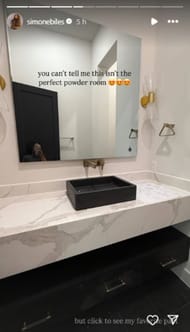 Screenshot of Biles' Instagram story (@simonebiles/IG).