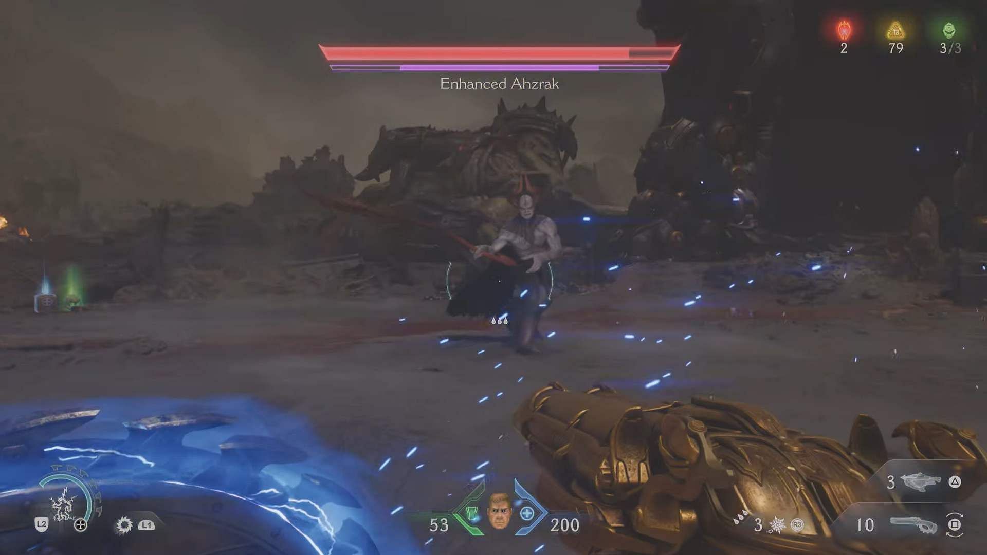Defeat Ahrak to progress in the Final Battle mission (Image via Sportskeeda Gaming/Bethesda Softworks)