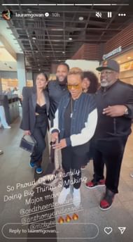 Alijah Arenas' mom Laura Govan congratulates Cedric Kyles and Anthony Anderson on their new venture (Image: IG/lauramgovan)