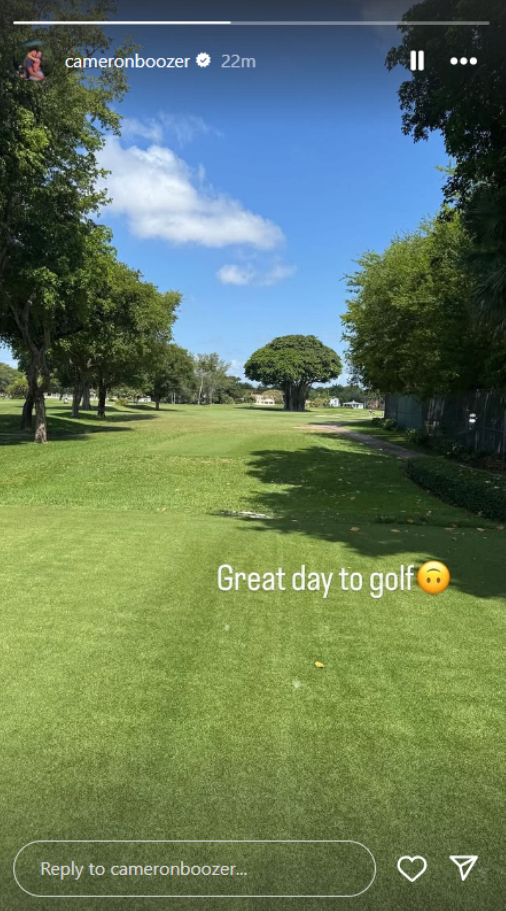 PIC: Carlos Boozer&rsquo;s son Cameron Boozer declares it a &ldquo;great day to golf&rdquo; as Duke commit inches closer to his college debut (Image: Instagram via @cameronboozer)
