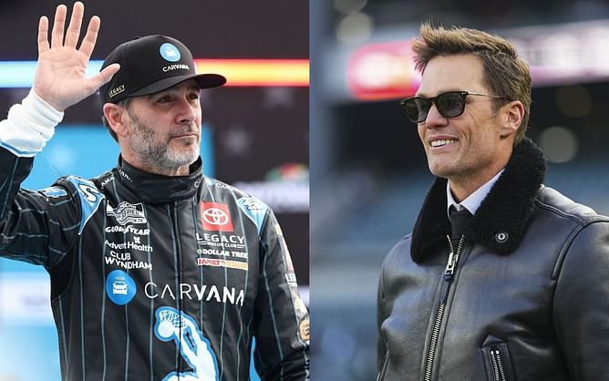 Jimmie Johnson hilariously hopes for Tom Brady to 'soil his suit' during Indy 500 ride