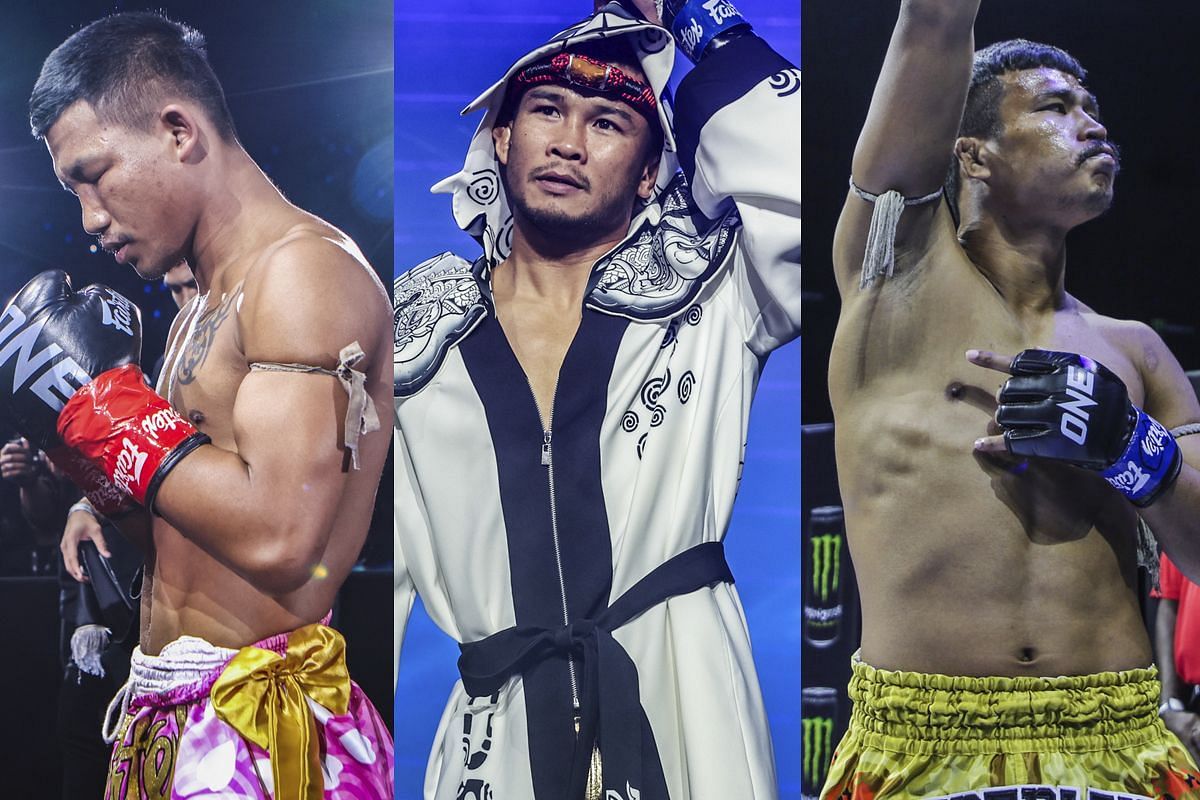 From left to right:  Rodtang, Nong-O, Superlek | Image by ONE Championship