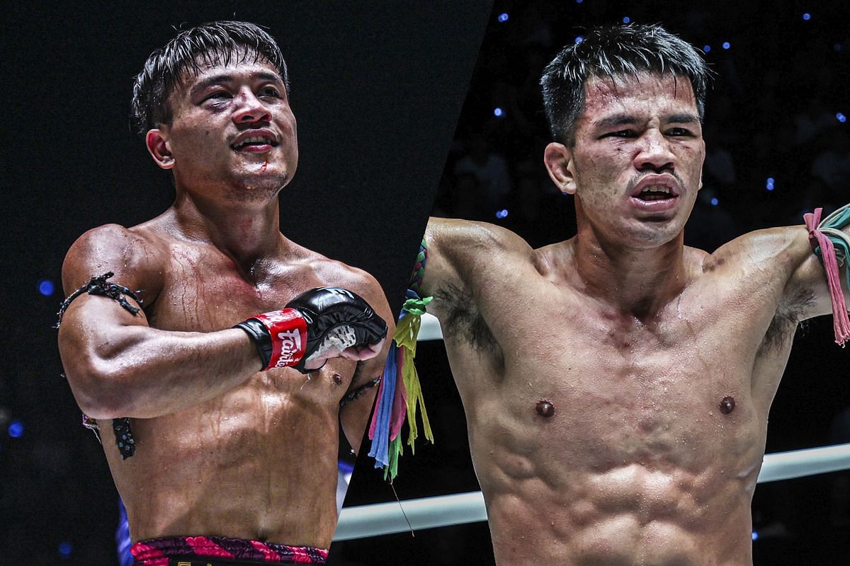 Jaosuayai (left) and Nakrob (right) in the Circle