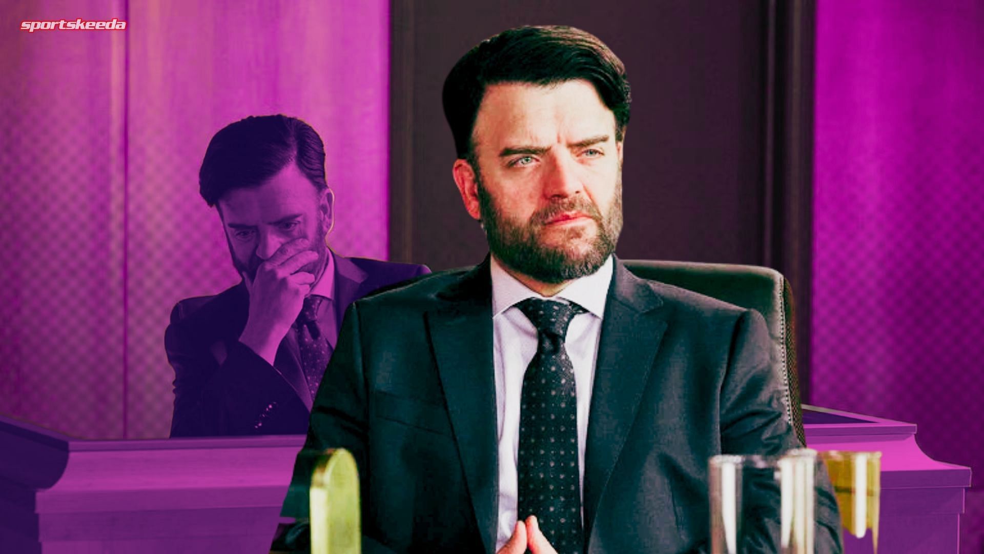 Kevin Weisman as Lester Thompson in Suits LA (Custom cover edited by Sportskeeda, Original Image [NBC])