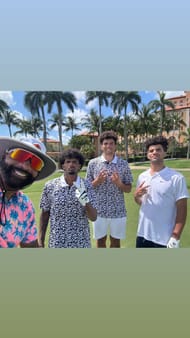 Carlos Boozer shares a selfie with his sons from the golf course (Image: Instagram via @mrcbooz)