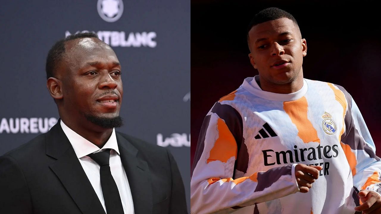 Usain Bolt and Kylian Mbappe (Image via: Getty)
